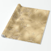 シミュレート金箔及びグリッターテクスチ祝ャ ラッピングペーパー (アンロールド)