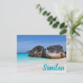 シミランビーチアンダマンシープーケットタイランドギフト シーズンポストカード (スタンド正面)