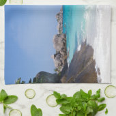 シミランホワイトビーチとターコイズブルー海 キッチンタオル (折り畳み)