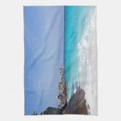 シミランホワイトビーチとターコイズブルー海 キッチンタオル (縦)