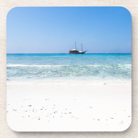 シミランホワイトビーチとターコイズブルー海 コースター (正面)
