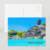シミラン諸島 タイの岩の多いビーチ ポストカード (正面/裏面)