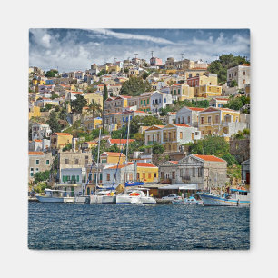 シミ，ギリシャの都市風景 マグネット