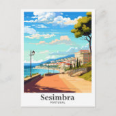 シムブラポルトガルアートヴィンテージトラベルイラストレーション ポストカード (正面)