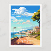 シムブラポルトガルヴィンテージ旅行イラストレーション ポストカード (正面)