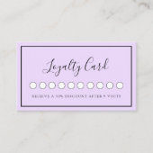 シムペルモダンパープルサロン&スパロイヤリティ 名刺 (正面)