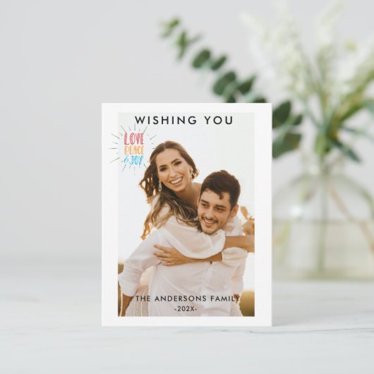 シムペルモダンフォトクリスマスポストカルテ ポストカード (スタンド正面)