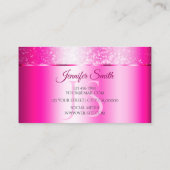 シムメリガーリーピンクスパークリーグリッタースターズイニシャル 名刺 (裏面)