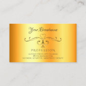 シムメリ華美コーナーイニシャル発光オレンジ 名刺 (裏面)