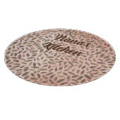 シムメリ離れー金ゴールドオンピンクパーソナライズされたウッド カッティングボード (角)