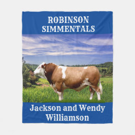 シムメンタルブルインパスチャー フリースブランケット