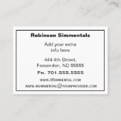 シムメンタルブルインパスチャー    名刺 (裏面)