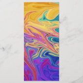 シメエレガントイカラフルルな抽象芸術モダン結婚の メニュー (裏面)