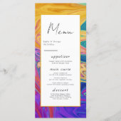 シメエレガントイカラフルルな抽象芸術モダン結婚の メニュー (正面)