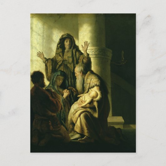 シメオンとハンナ寺院, c.1627 ポストカード (正面)