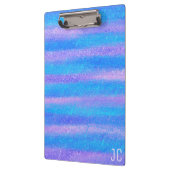 シメリーアイリデスストライプトターコイズピンク クリップボード (左)