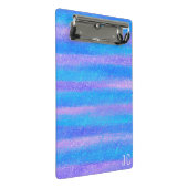 シメリーアイリデスストライプトターコイズピンク ミニクリップボード (アングル)