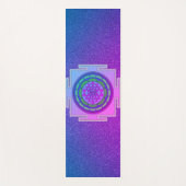 シメリーパープル&ピンクヤントラ ヨガマット (正面)