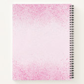 シメリーピンクグリッターダスト ノートブック (裏面)