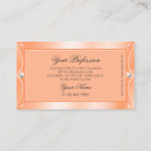 シメリーピーチきらめくダイヤモンド華美オーナメント 名刺 (裏面)