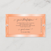 シメリーピーチきらめくーダイヤモンドのロゴ付き華美 名刺 (裏面)