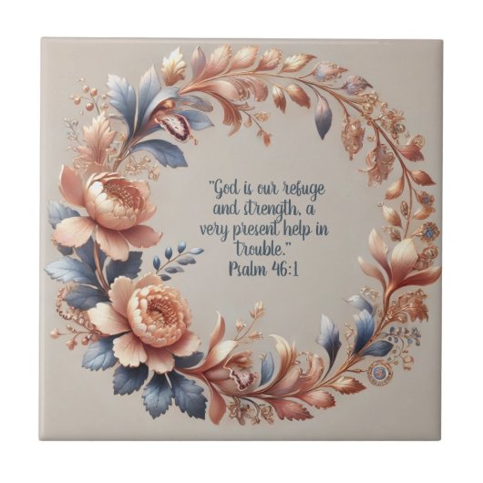 シメリーピーチアンドブルーパステル タイル (正面)