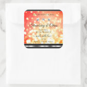 シメリーレッド金ゴールドグリッター製品ラベルダイヤモンド スクエアシール (バッグ)