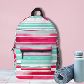 シモダンア名門私立校風のン色マゼンダパーソナライズされたン名 プリントバックパック