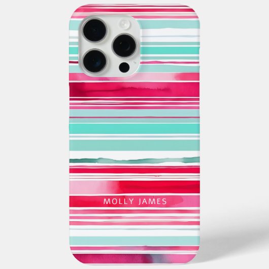 シモダンア名門私立校風のン色マゼンダパーソナライズされたン名 Case-Mate iPhoneケース (裏面)