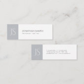 シモダンッお洒落クモノグラムのトレンディープレーン スキニー名刺 (正面/裏面)