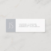 シモダンッお洒落クモノグラムのトレンディープレーン スキニー名刺 (裏面)