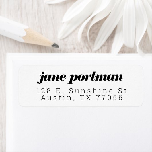 シモダンッはっきりしたクエレガント差出人住所 ラベル (インサイチュ)