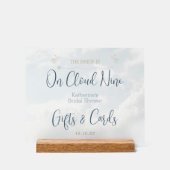 シモダンッエレガントクオンクラウドナインブライダルシャワー アクリルサイン (正面)