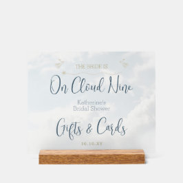 シモダンッエレガントクオンクラウドナインブライダルシャワー アクリルサイン