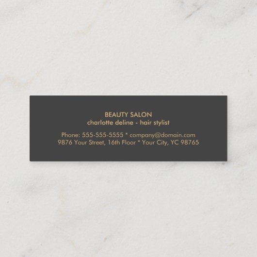 シモダンッエレガントクフェイクコプグレー美容師 スキニー名刺 (裏面)