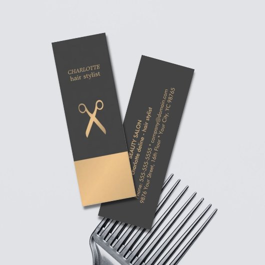 シモダンッエレガントクフェイクコプグレー美容師 スキニー名刺