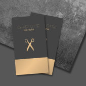 シモダンッエレガントクフェイクコプグレー美容師 名刺