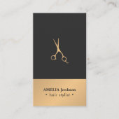 シモダンッエレガントクフェイクコプグレー美容師 名刺 (正面)