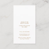 シモダンッエレガントクフェイク金ゴールドホワイト美容師 名刺 (裏面)