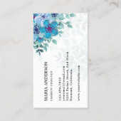 シモダンッエレガントクブルーフローラパリエッフェルタワー 名刺 (裏面)