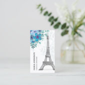 シモダンッエレガントクブルーフローラパリエッフェルタワー 名刺 (スタンド正面)