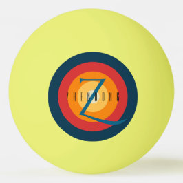 シモダンッエレガントクモノグラムのイニシャルカスタム 卓球ボール