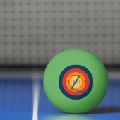 シモダンッエレガントクモノグラムのイニシャルカスタム 卓球ボール (ネット)