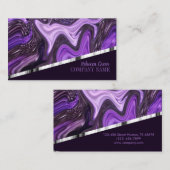 シモダンッガーリークスタイリッシュファッション美しいパープル 名刺 (正面/裏面)