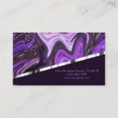 シモダンッガーリークスタイリッシュファッション美しいパープル 名刺 (裏面)