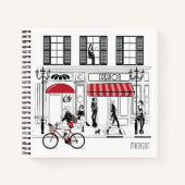 シモダンッガーリークファッションパーソナライズされた名 ノートブック (正面)