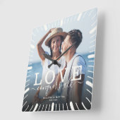 シモダンックの結婚恋がすべての写真を征服 スクエア壁時計 (傾斜)