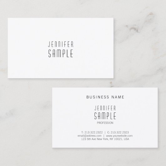 シモダンックミニマルデザインシンプルプレーン 名刺 (正面/裏面)