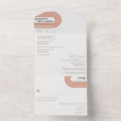 シモダンックミニマル・テラコッタラスト結婚ズ オールインワン招待状 (内側)