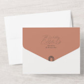 シモダンックミニマル・テラコッタラスト結婚ズ オールインワン招待状 (裏面)